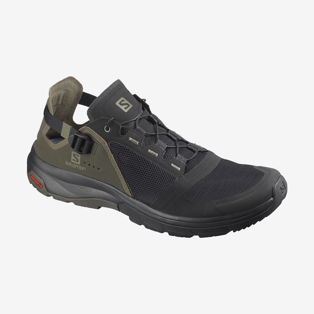 Salomon Singapore Mens Water Shoe - TECH AMPHIB 4 Black / Gray | 43168-YFVZ